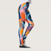Trillende Moderne Abstracte Vormen Patroon Legging (Rechts)