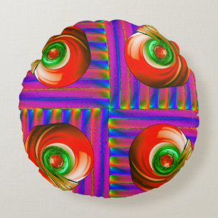 Trillende Multikleur Abstracte Ronde Worp Kussen