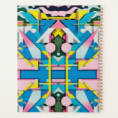 Trillende Neon Pastel Camo Abstracte Weekplanner Planner (Achterkant)