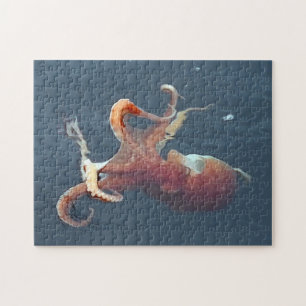 Trillende Octopus Zeedieren Oceaan Liefhebbers Zee Legpuzzel