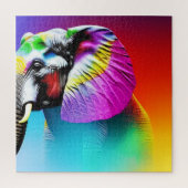 Trillende Olifant Onderzetter Glas Coaster Geschen Legpuzzel (Verticaal)