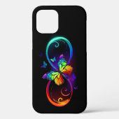 Trillende oneindigheid met regenboogvlinder op zwa Case-Mate iPhone case (Achterkant)