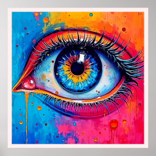Trillende Oog Zielvolle Visie Ontwerp Poster