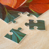 Trillende Oranje Bloem Legpuzzel (Zijkant)