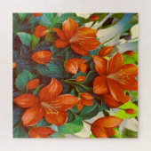 Trillende Oranje Bloem Legpuzzel (Horizontaal)