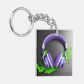 Trillende Over-Ear Koptelefoons Sleutelhanger (Voorkant Links)