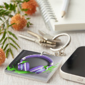 Trillende Over-Ear Koptelefoons Sleutelhanger (Voorkant Rechts)