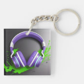 Trillende Over-Ear Koptelefoons Sleutelhanger (Achterkant)