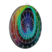 Trillende Pauwveer Dartbord (Voorkant Links)