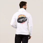 Trillende raceauto hoodie (Achterkant volledig)