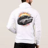Trillende raceauto hoodie (Achterkant)