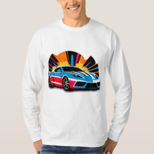 Trillende raceauto snelheid beweging stijl t-shirt