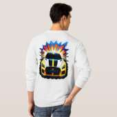 Trillende raceauto t-shirt (Achterkant volledig)