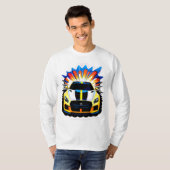 Trillende raceauto t-shirt (Voorkant volledig)