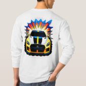 Trillende raceauto t-shirt (Achterkant)