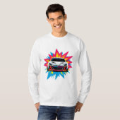 Trillende raceauto t-shirt (Voorkant volledig)