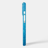 Trillende Retro Blauwdruk iPhone Hoes (Achterkant / Links)