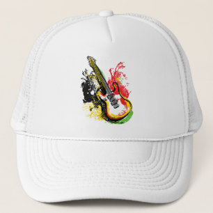 Trillende Retro Groove: Elektrische Gitaar Splash Trucker Pet