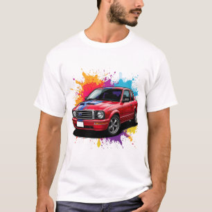 Trillende rode musclecar t-shirt