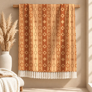 Trillende Roest Afrikaanse Erfgoed Worpdeken Decor Fleece Deken