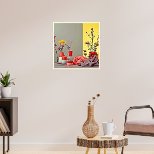 Trillende Rood Geel Arrangementontwerp Poster
