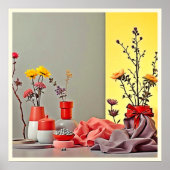 Trillende Rood Geel Arrangementontwerp Poster (Voorkant)