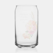 Trillende Roze Klaprozen Bloem Bruiloftsshower Blikvorm Glas (Achterkant)