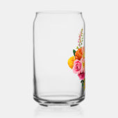 Trillende Roze Klaprozen Bloem Bruiloftsshower Blikvorm Glas (Rechts)