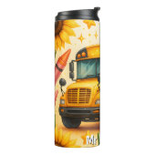 Trillende schoolbuschauffeur thermische tumbler thermosbeker (Gedraaid links)