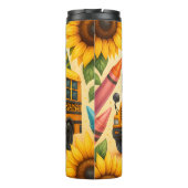 Trillende schoolbuschauffeur thermische tumbler thermosbeker (Achterkant)