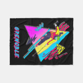 Trillende skidesign met grenoble-tekst ski fleece deken (Voorkant (Horizontaal))