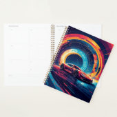 Trillende sportwagen in een dynamische abstracte k planner (Display)