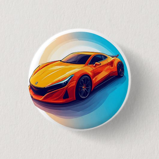 Trillende sportwagen met modern design ronde button 3,2 cm (Voorkant)