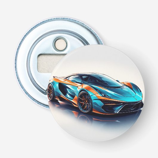 Trillende sportwagen met modern ontwerp button flesopener (Voorkant)