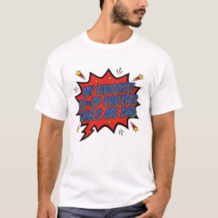 Trillende strip popart t-shirt