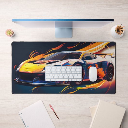 Trillende Supercar Racing Digitale Vlammen Bureaumat (Kantoor 1)