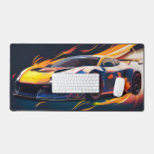 Trillende Supercar Racing Digitale Vlammen Bureaumat (Keyboard & Muis)