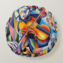 Trillende Symfonie: Abstracte Violist Kunst