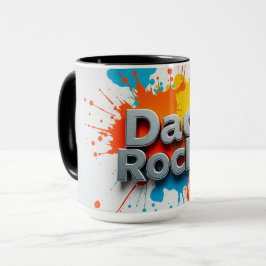 Trillende Vader Rocks Splash Koffiemok | Aanpasbaa Mok