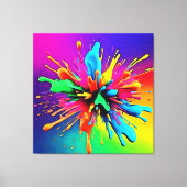 Trillende verf explosie ontwerp canvas afdruk (Voorkant)