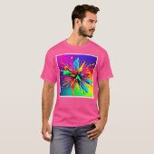 Trillende verf explosie ontwerp t-shirt (Voorkant volledig)