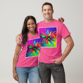 Trillende verf explosie ontwerp t-shirt (Unisex)