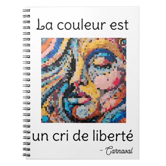 Trillende viering in pixel art notitieboek (Voorkant)