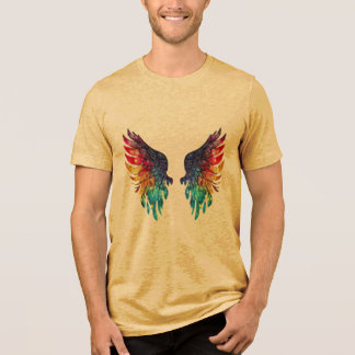 Trillende Vleugel Illustratie Spirituele Fantasie Tri-Blend Shirt