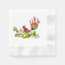 Trillende Vogel van Geluk Servet