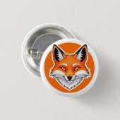 Trillende Vossekop Ronde Button 3,2 Cm (Voorkant /achterkant)