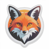 Trillende Vossekop Sticker (Voorkant)
