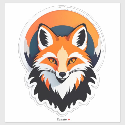 Trillende Vossekop Sticker (Vel)
