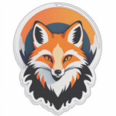 Trillende Vossekop Sticker (Voorkant)