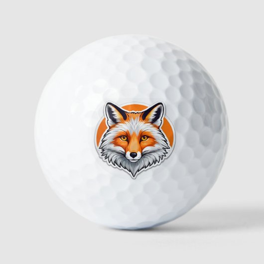 Trillende Vossen Kop Golfballen (Voorkant)